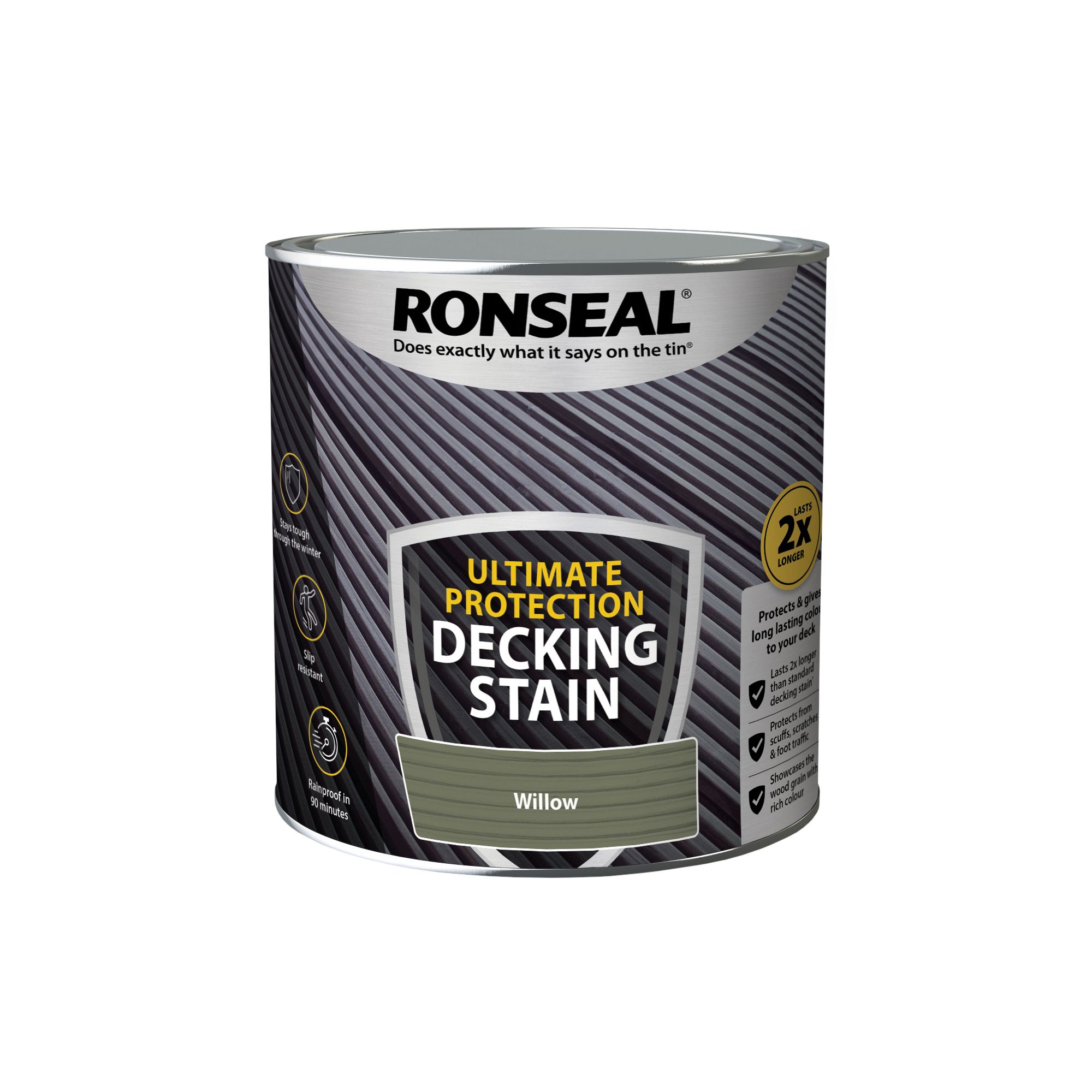 Ronseal Ultimate protection Willow Matt Decking Wood stain, 2.5L DIY