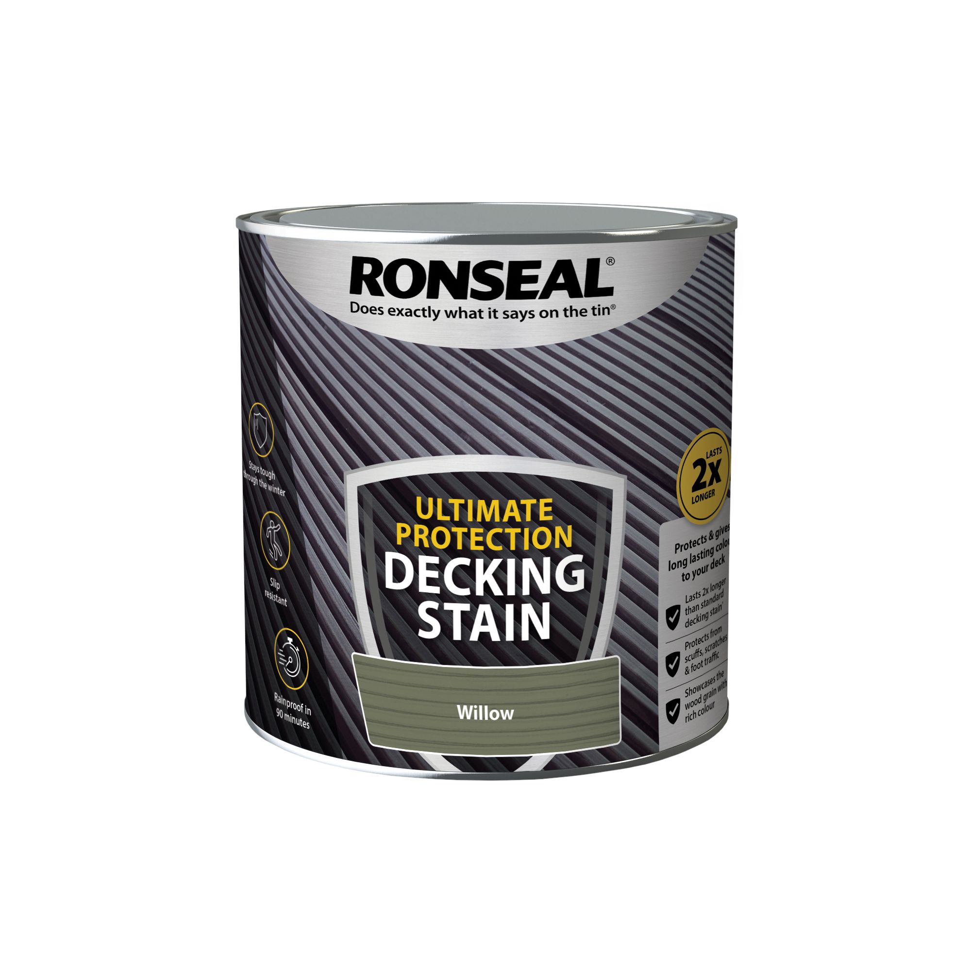 Ronseal Ultimate protection Willow Matt Decking Wood stain, 2.5L