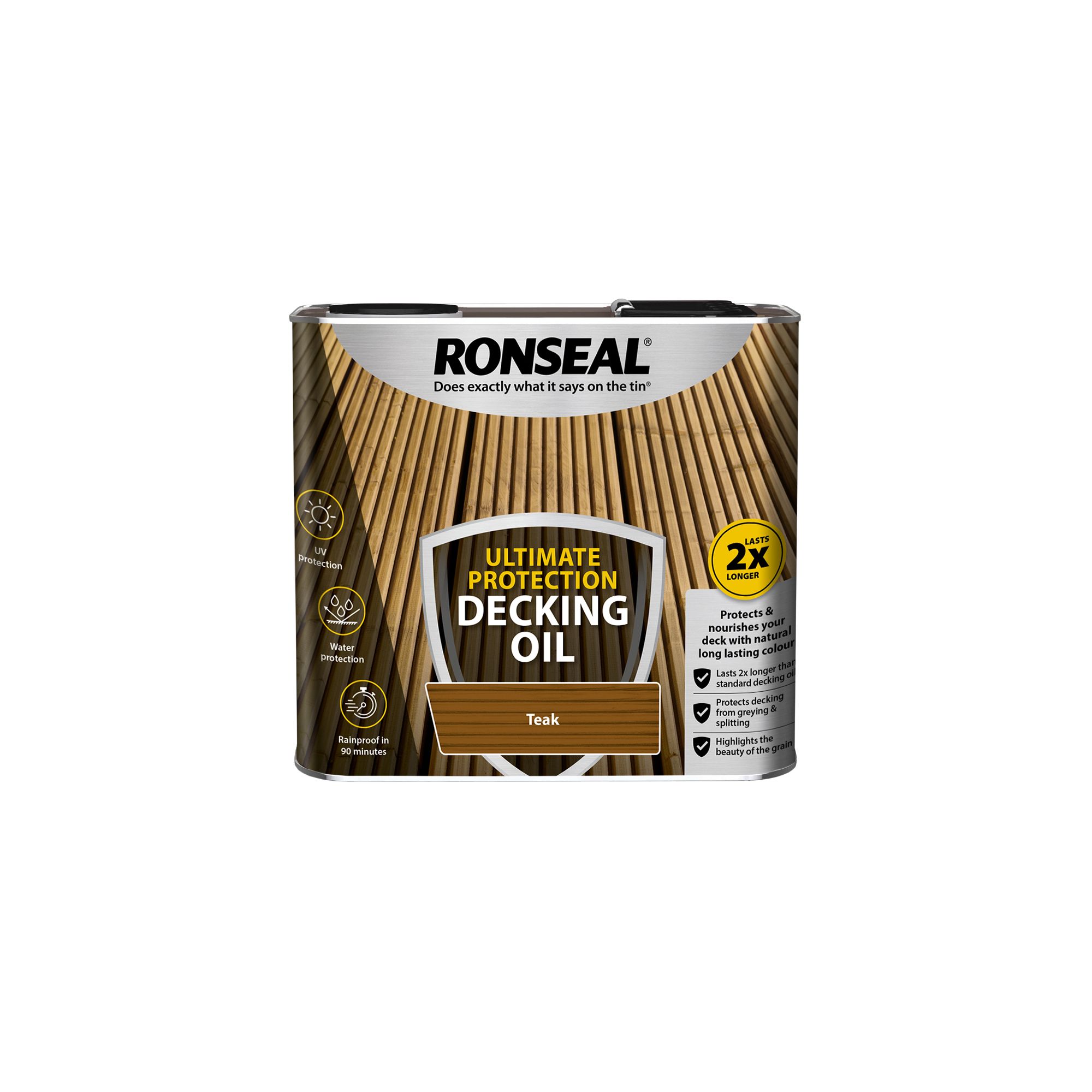 Ronseal Ultimate Teak Decking Wood oil, 2.5L DIY at B&Q