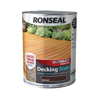 Ronseal Ultimate Walnut Matt Decking Wood stain, 5L