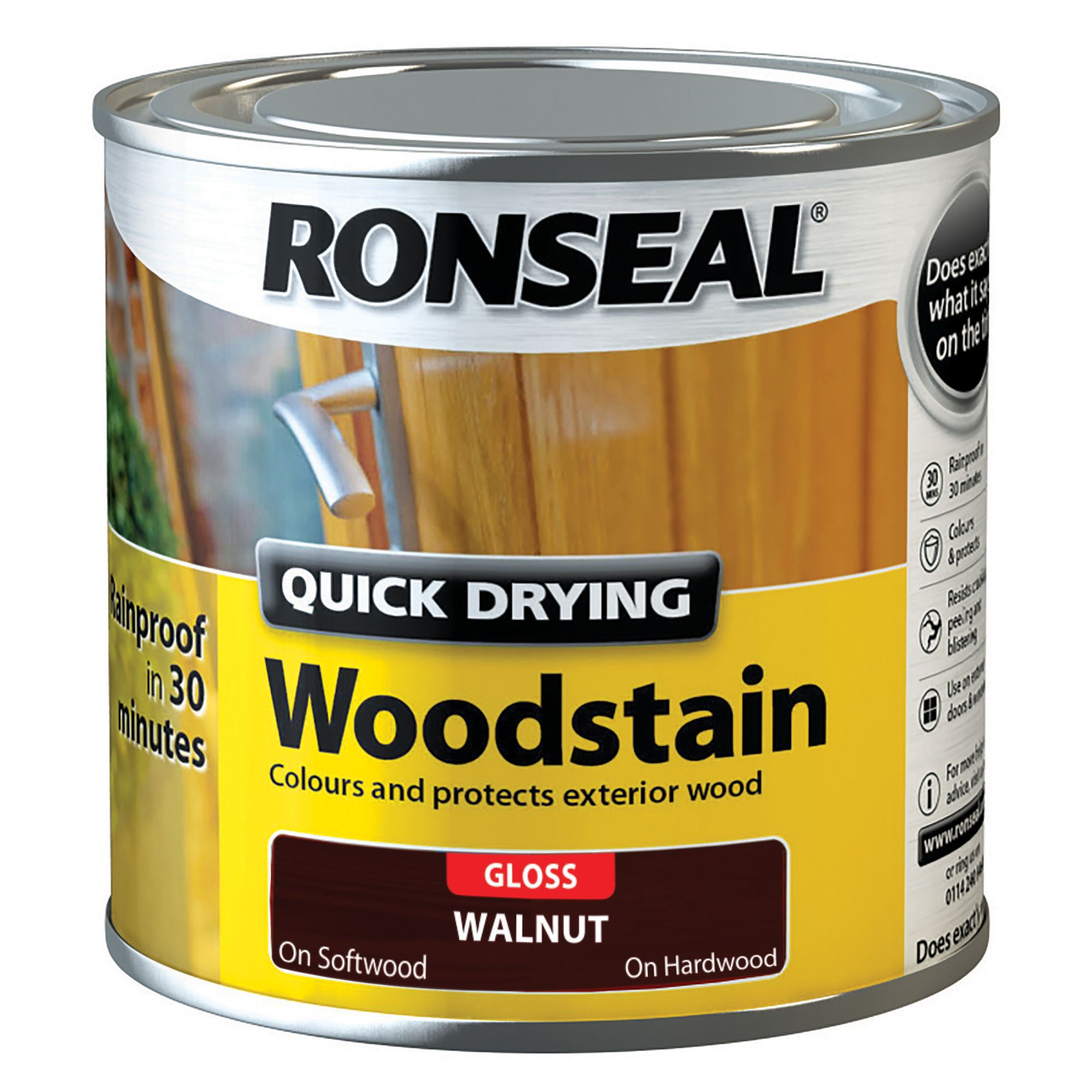 Ronseal Walnut Gloss Wood stain, 250ml