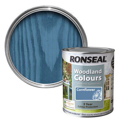 Ronseal Woodland colours Cornflower Matt Fencing, furniture & sheds Wood stain