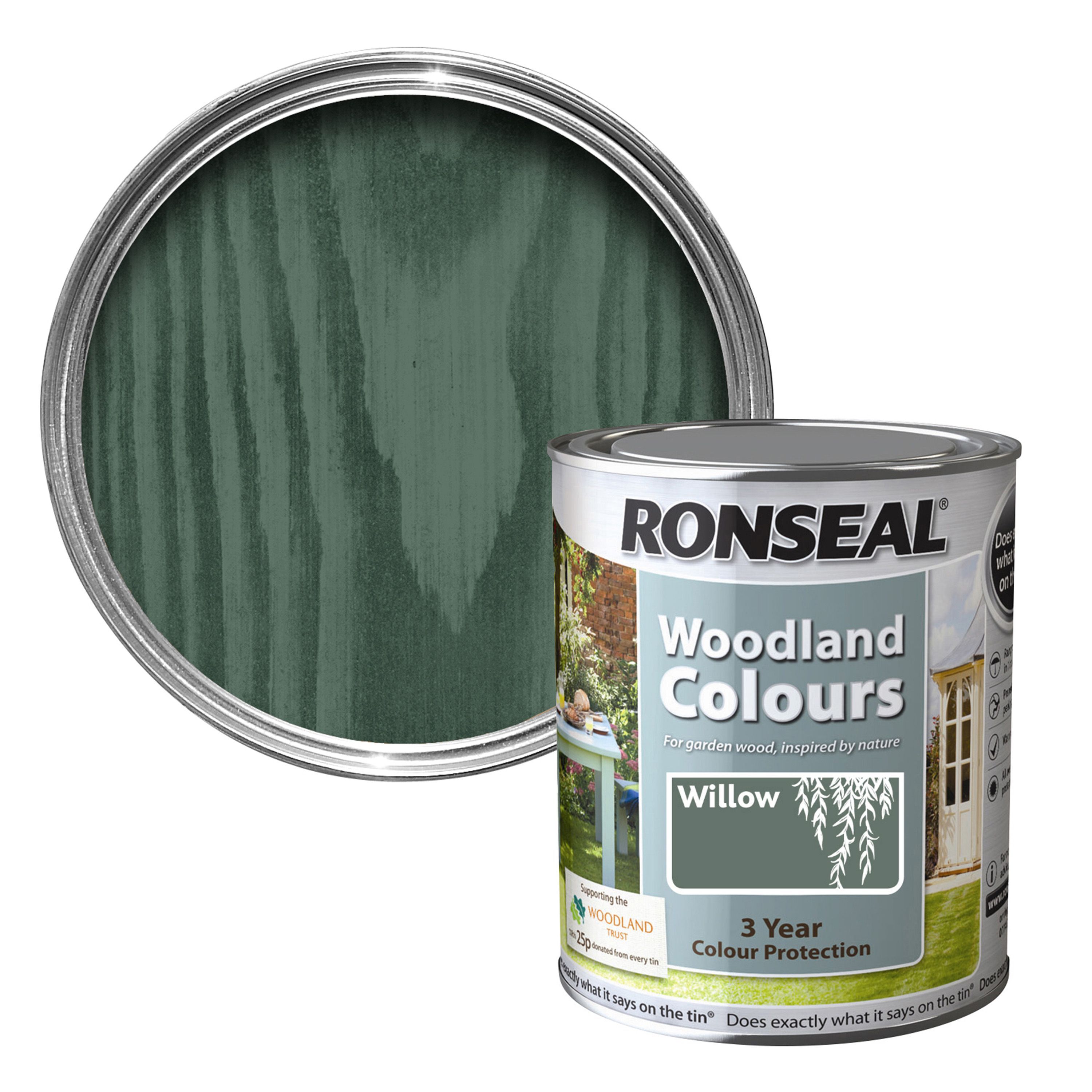 Ronseal Woodland colours Willow Matt Fencing, furniture & sheds