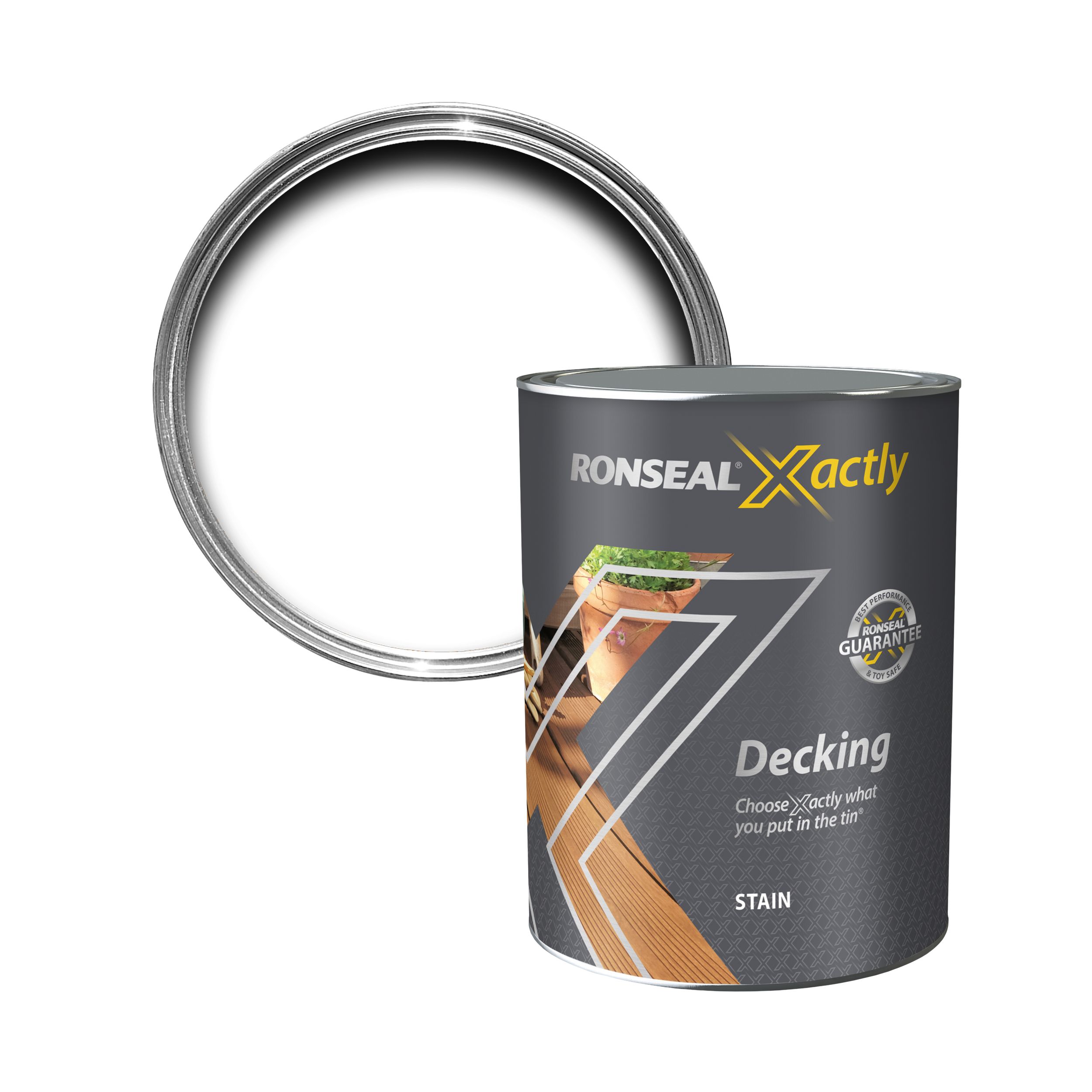Ronseal Xactly Exterior Satin Decking Stain, Base 4, 5L