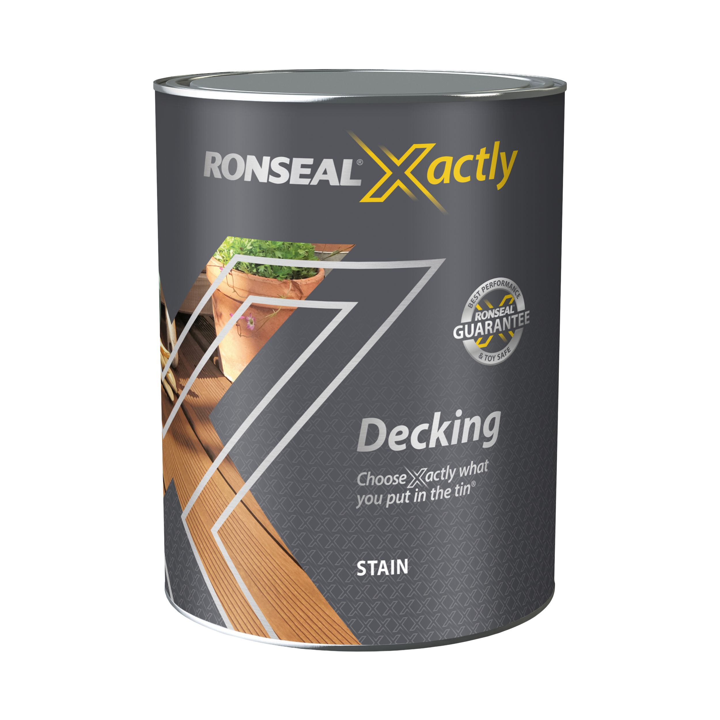 Ronseal Xactly Exterior Satin Decking Stain, Base 4, 5L