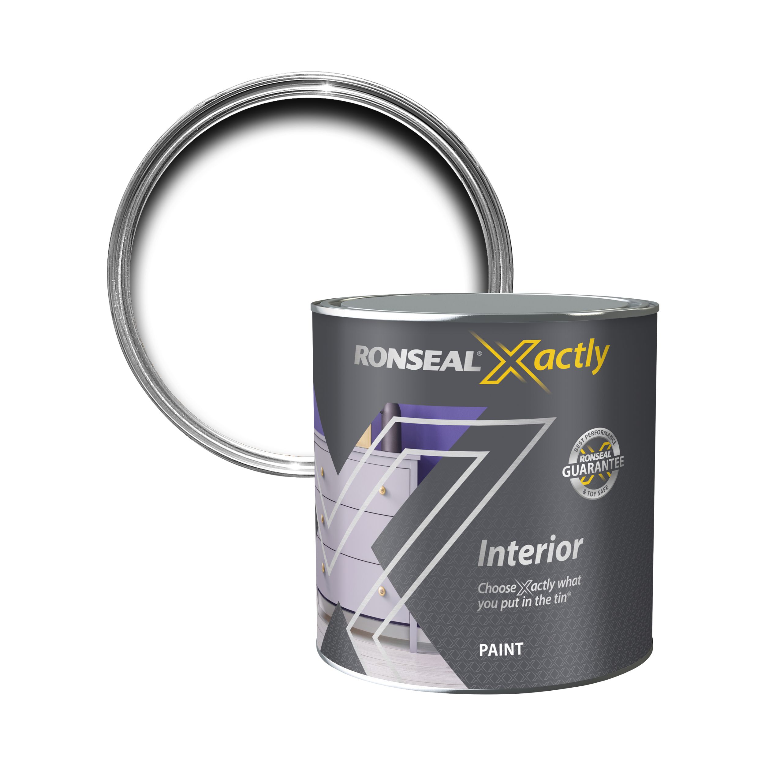 Ronseal Xactly Interior Wood Satin Paint, Base 4, 2.5L