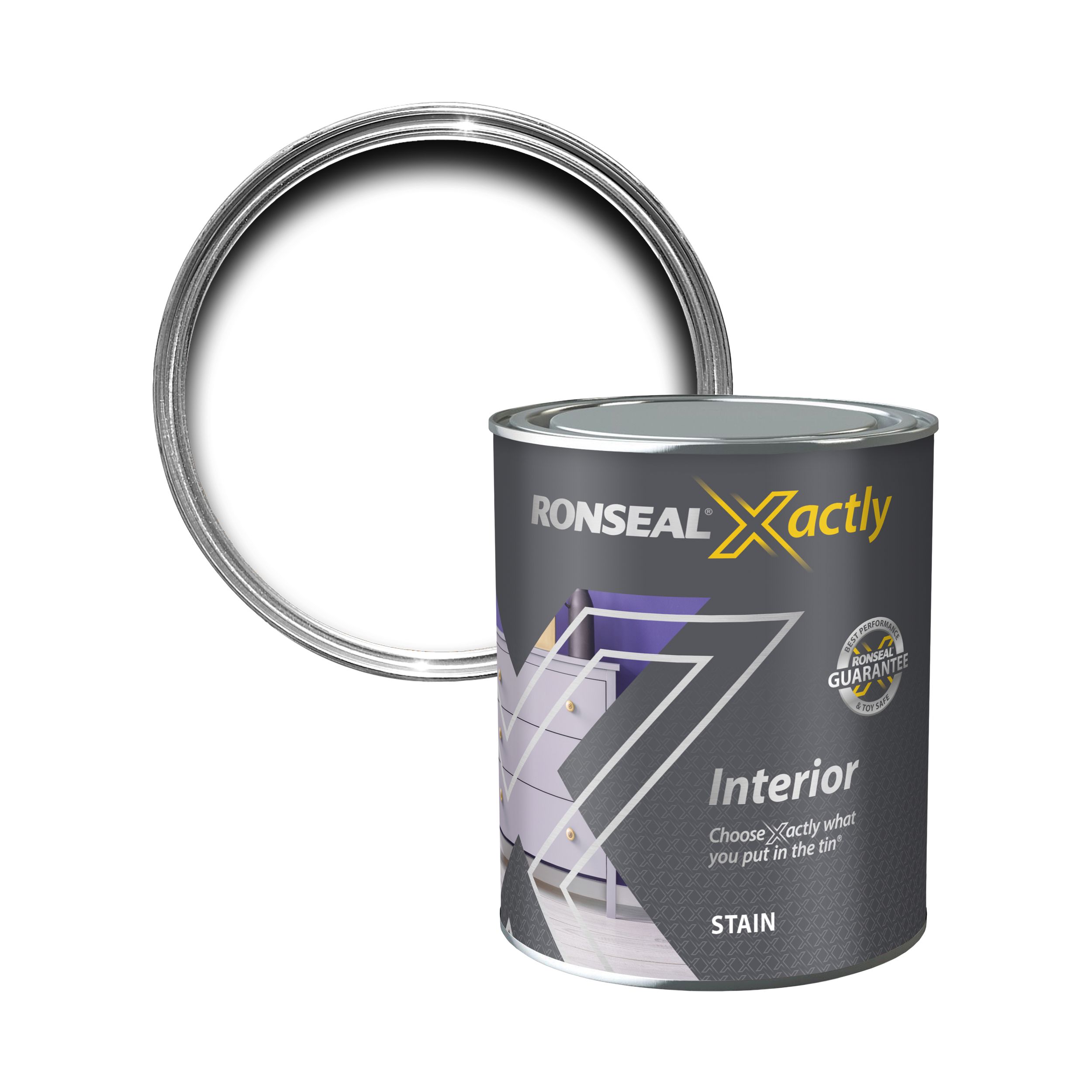 Ronseal Xactly Interior Wood Satin Stain, Base 4, 750ml
