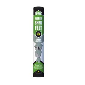 Roof pro 15 year Green Shed felt, (L)10m (W)1m