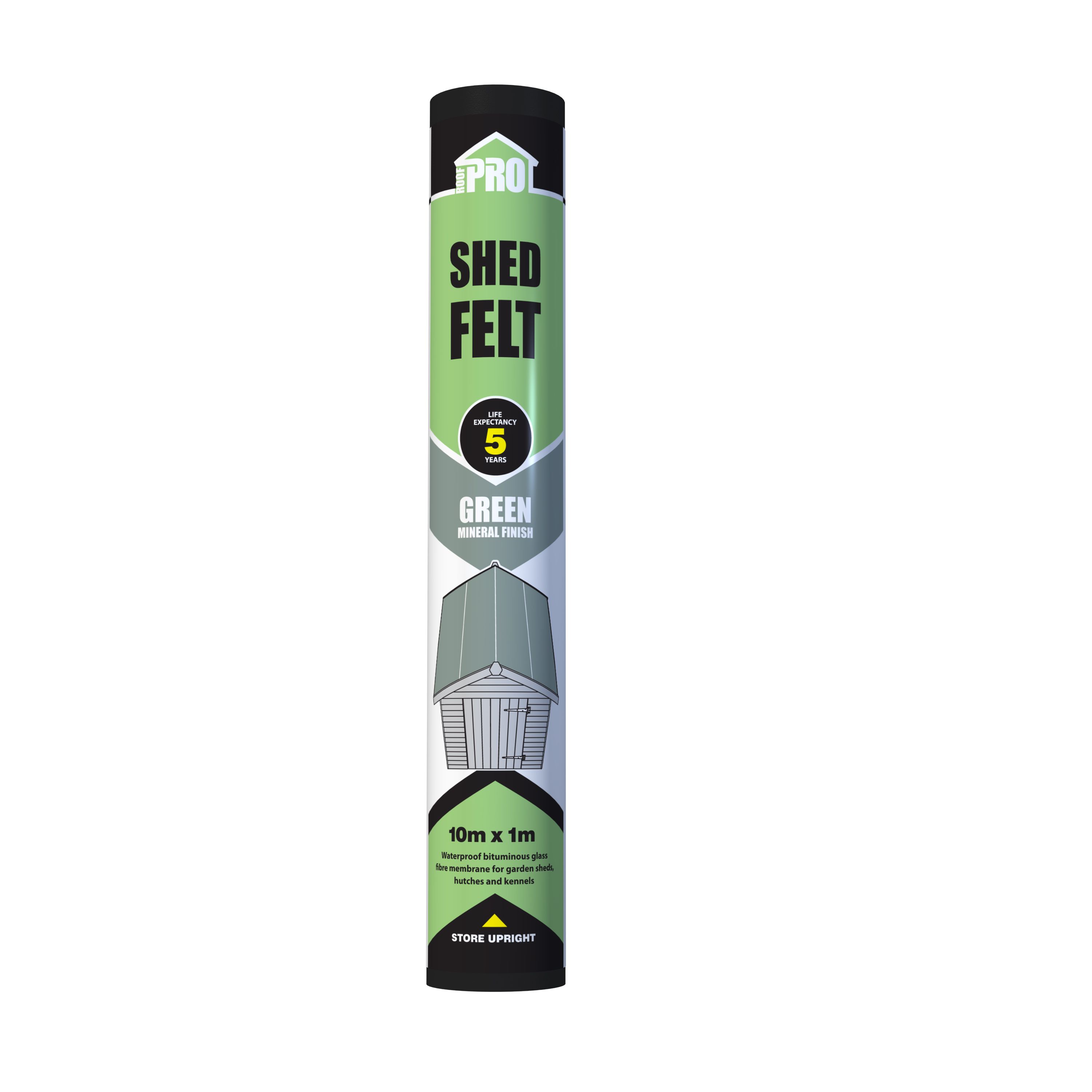 Image of Roof pro 5 year Green Shed felt, (L)10m (W)1m