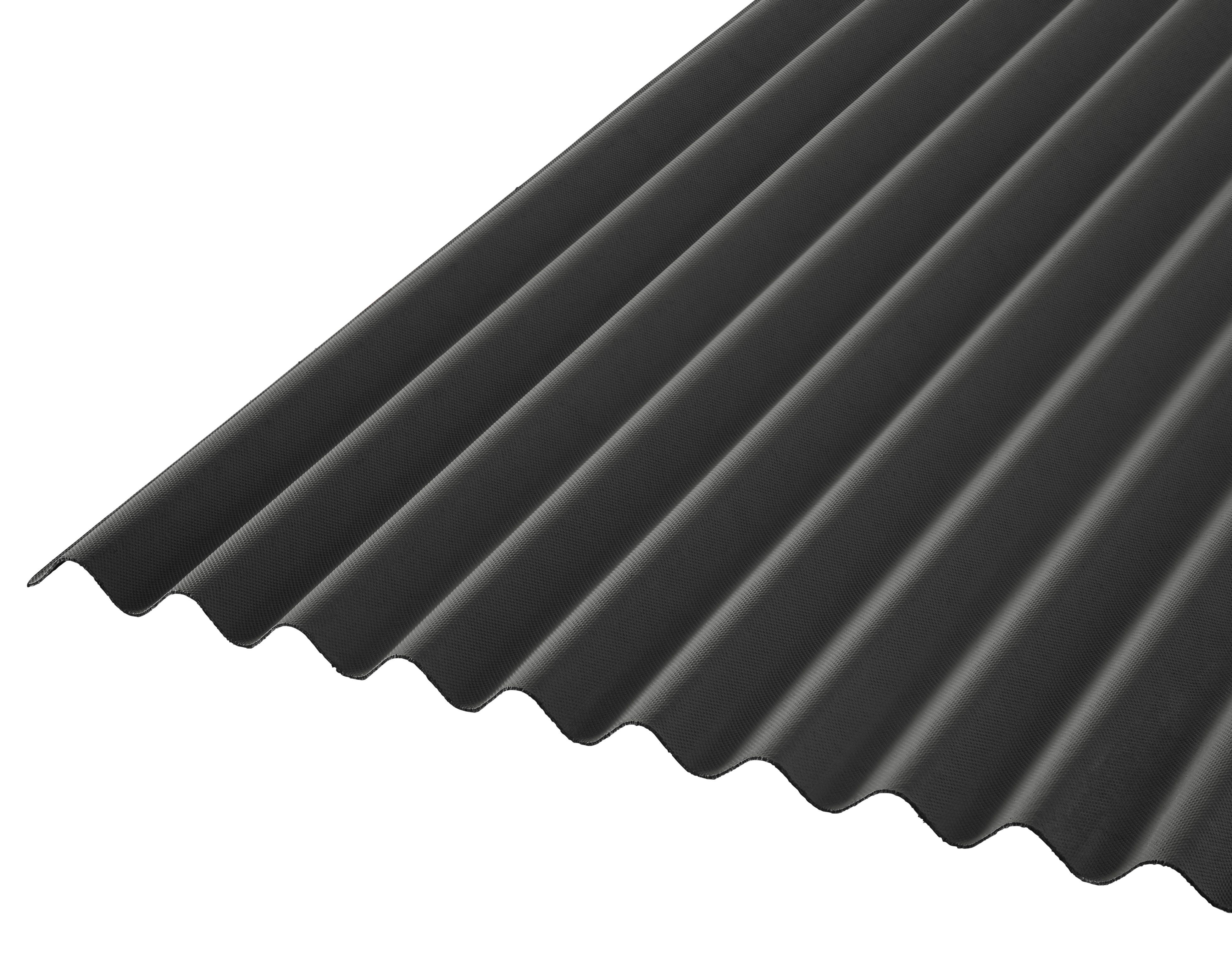 Roof Pro Black Bitumen Corrugated Roofing sheet (L)2m (W)950mm (T)2.6mm