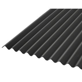 Roof Pro Black Bitumen Corrugated Roofing sheet (L)2m (W)950mm (T)2.6mm