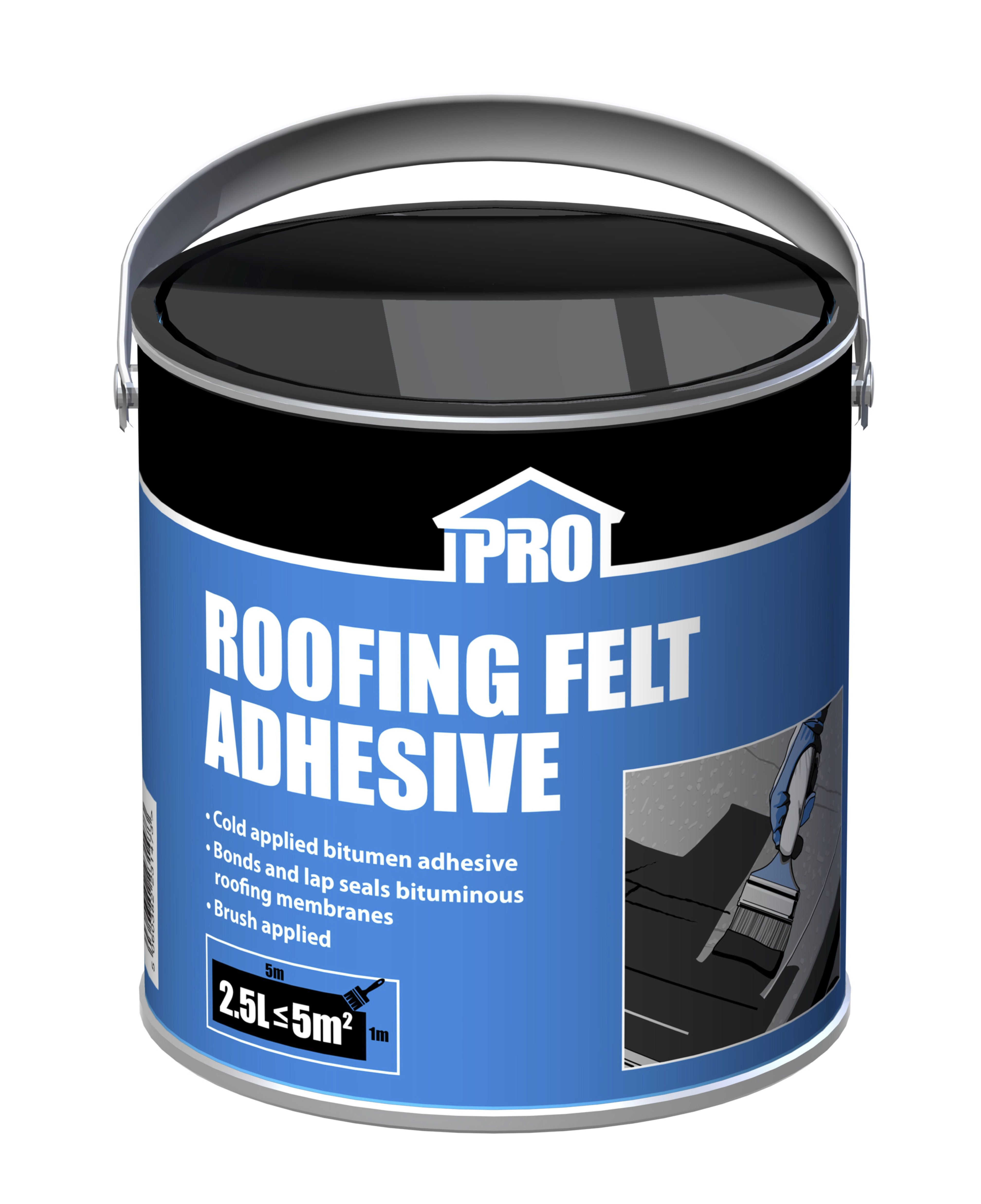 Roof Pro Black Roofing Felt Adhesive 2.5L | DIY At B&Q