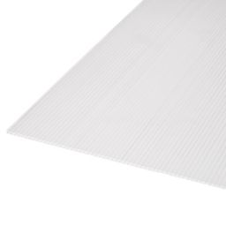 Roof Pro Clear Polycarbonate Twinwall Roofing sheet (L)2m (W)1000mm (T)10mm