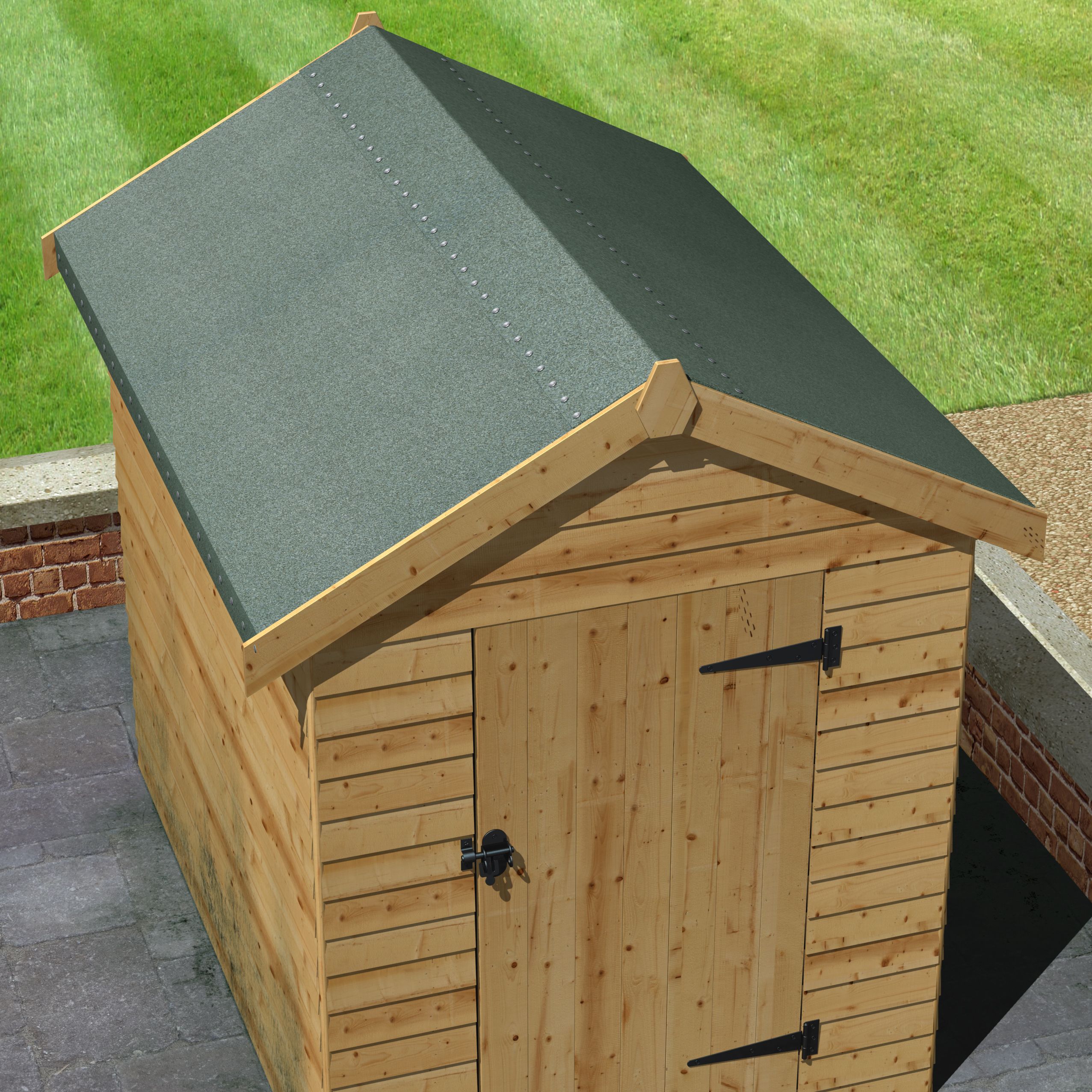 roof pro green shed felt, l10m w1m diy at b&q