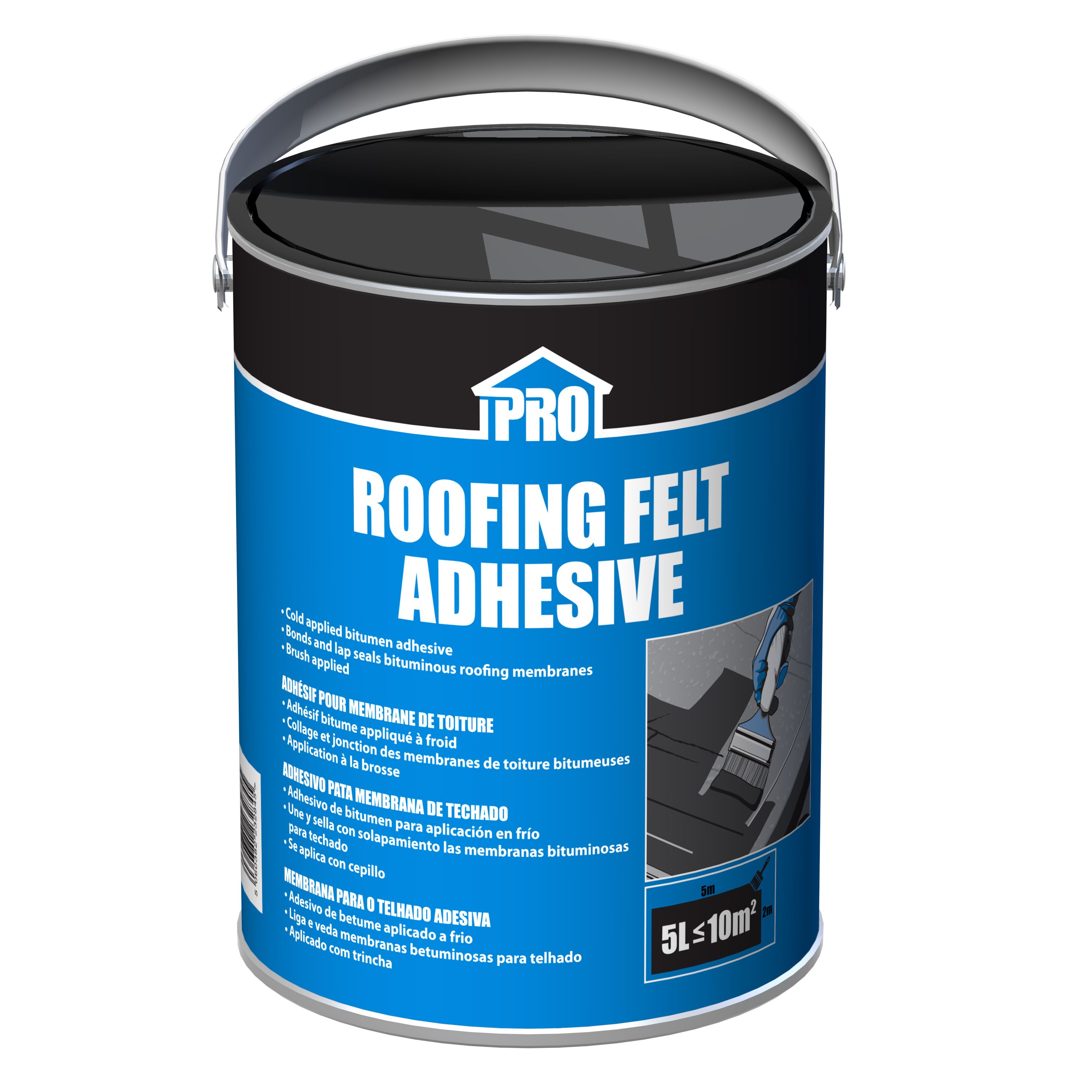 Roof pro Roof felt adhesive, 5kg DIY at B&Q