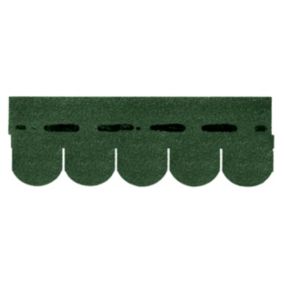 Roof Pro Round Green Roof shingles (L)1m (W)340mm, Pack of 16