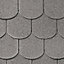 Roof Pro Round Grey Roof shingles (L)1m (W)340mm, Pack of 16