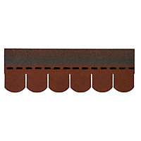 Roof Pro Round Red Roof shingles (L)1m (W)340mm, Pack of 16