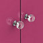 Rosa High gloss pink Double Wardrobe (H)1970mm (W)740mm (D)530mm