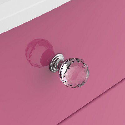 Rosa High gloss pink & white 4 Drawer Chest of drawers (H)1080mm (W)770mm (D)410mm