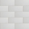 Rosa White Gloss Stone effect Ceramic Wall Tile Sample