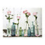 Roses in vase Pastel shades Canvas art (H)600mm (W)800mm