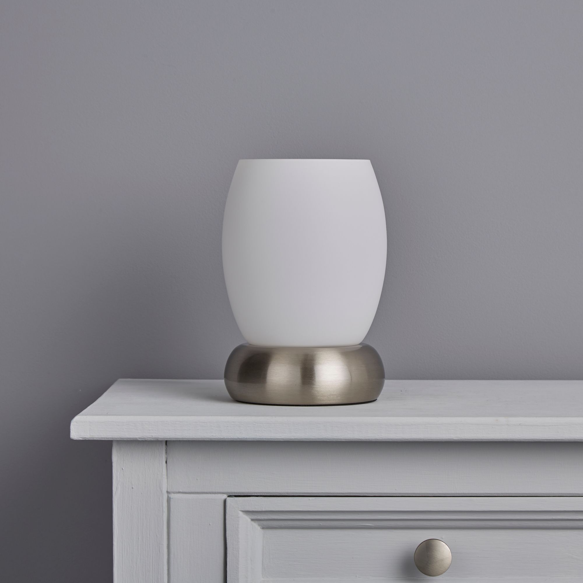 Roswell Stainless steel effect Table lamp