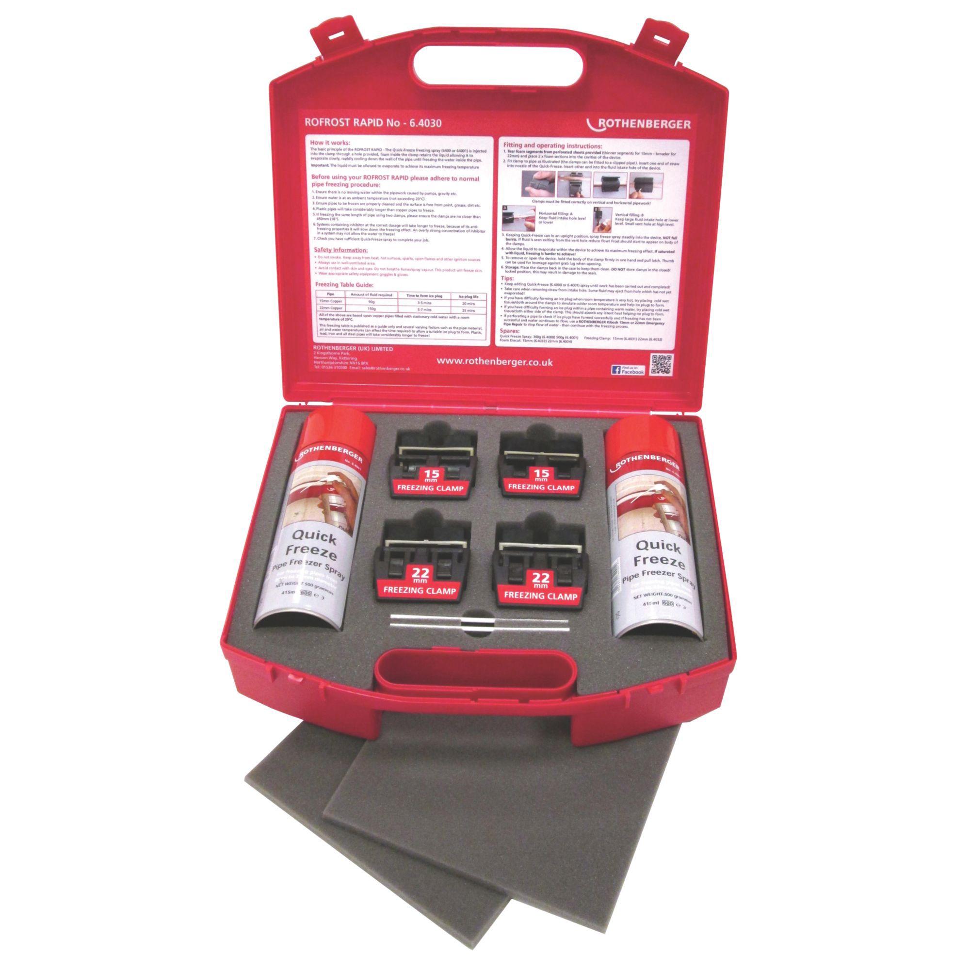 Rothenberger 10 piece Pipe freezing kit