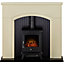 Rotherham Black Textured stone effect Freestanding Electric Stove suite