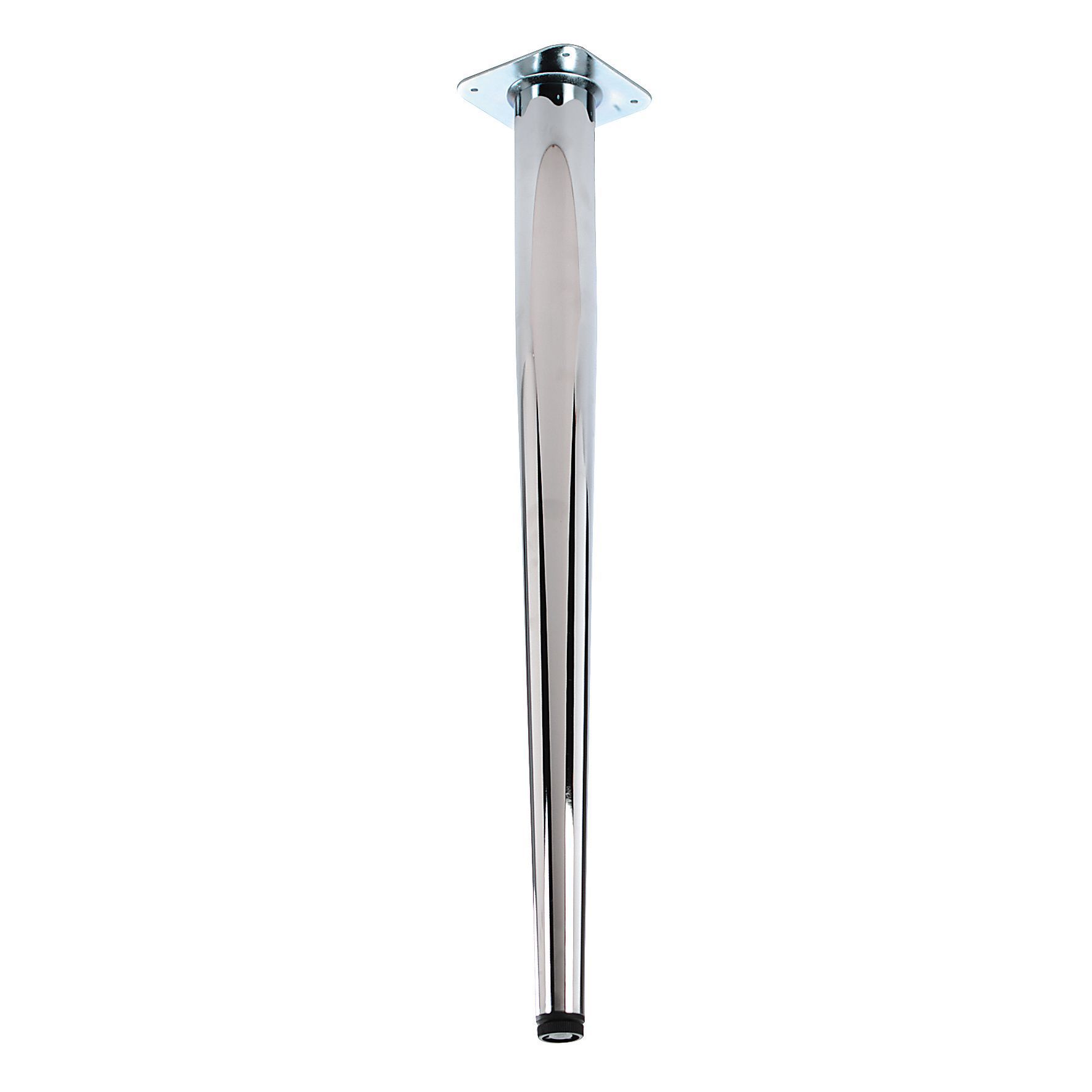 Rothley 710mm Chrome effect Designer leg (Dia)60mm