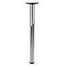 Rothley 870mm Chrome effect Contemporary Worktop support leg