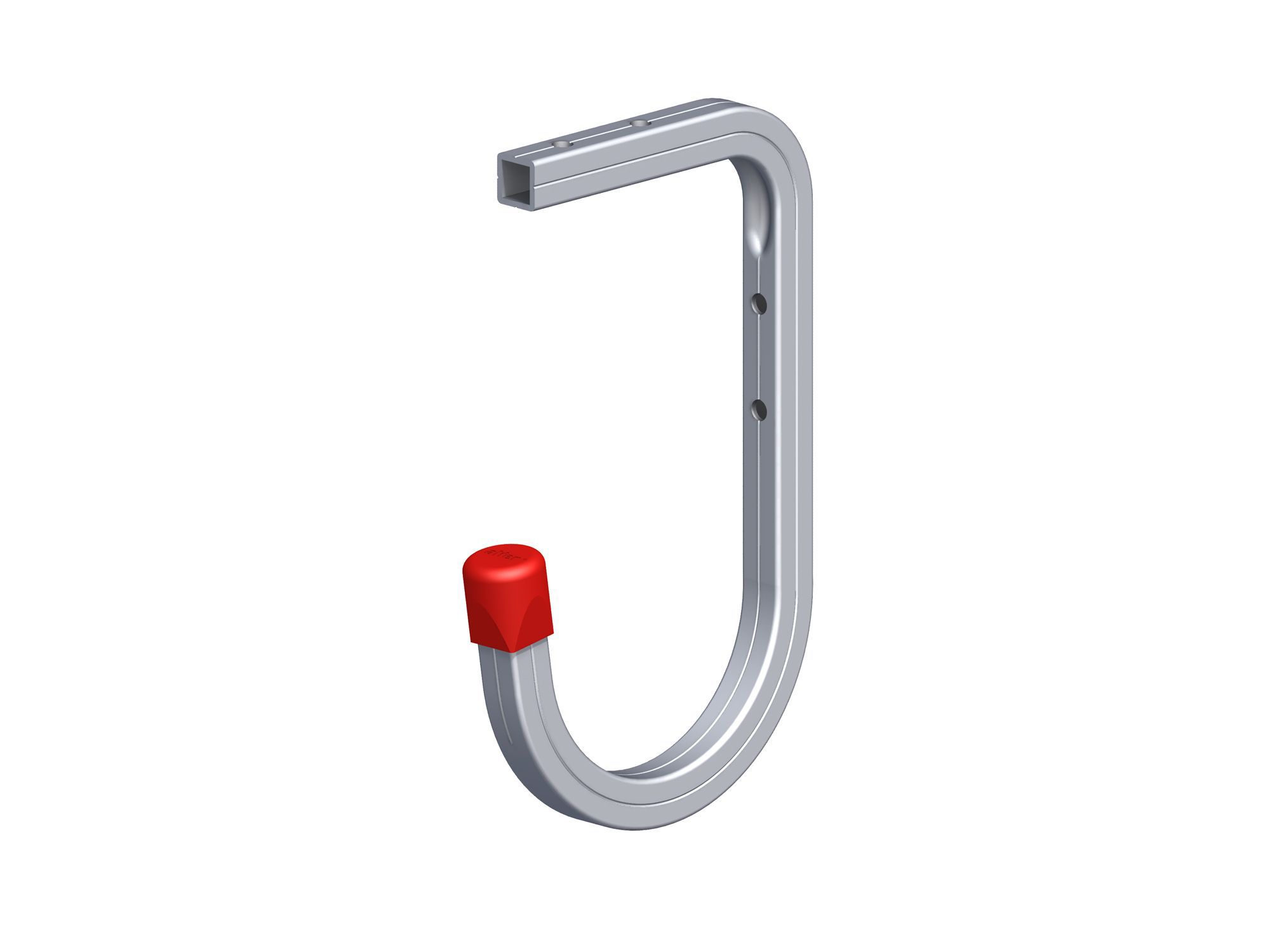 Rothley Aluminium Wall-mounted J-shaped Storage hook (D)110mm