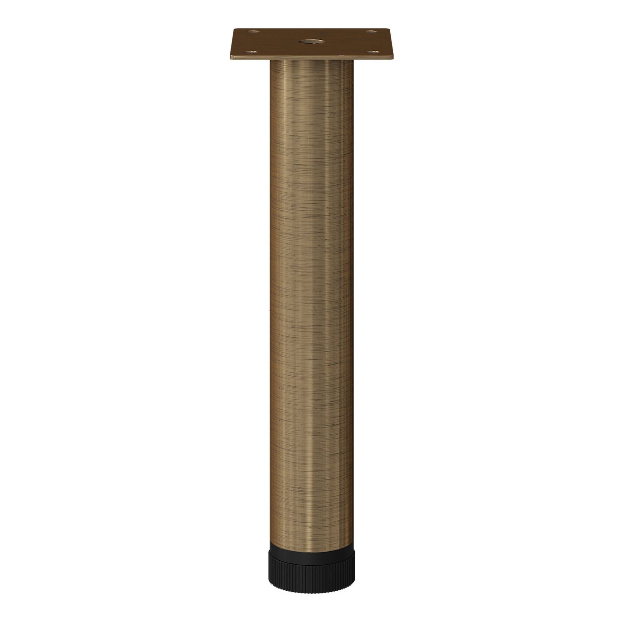 Rothley Antique brass effect Straight Furniture leg (H)156mm