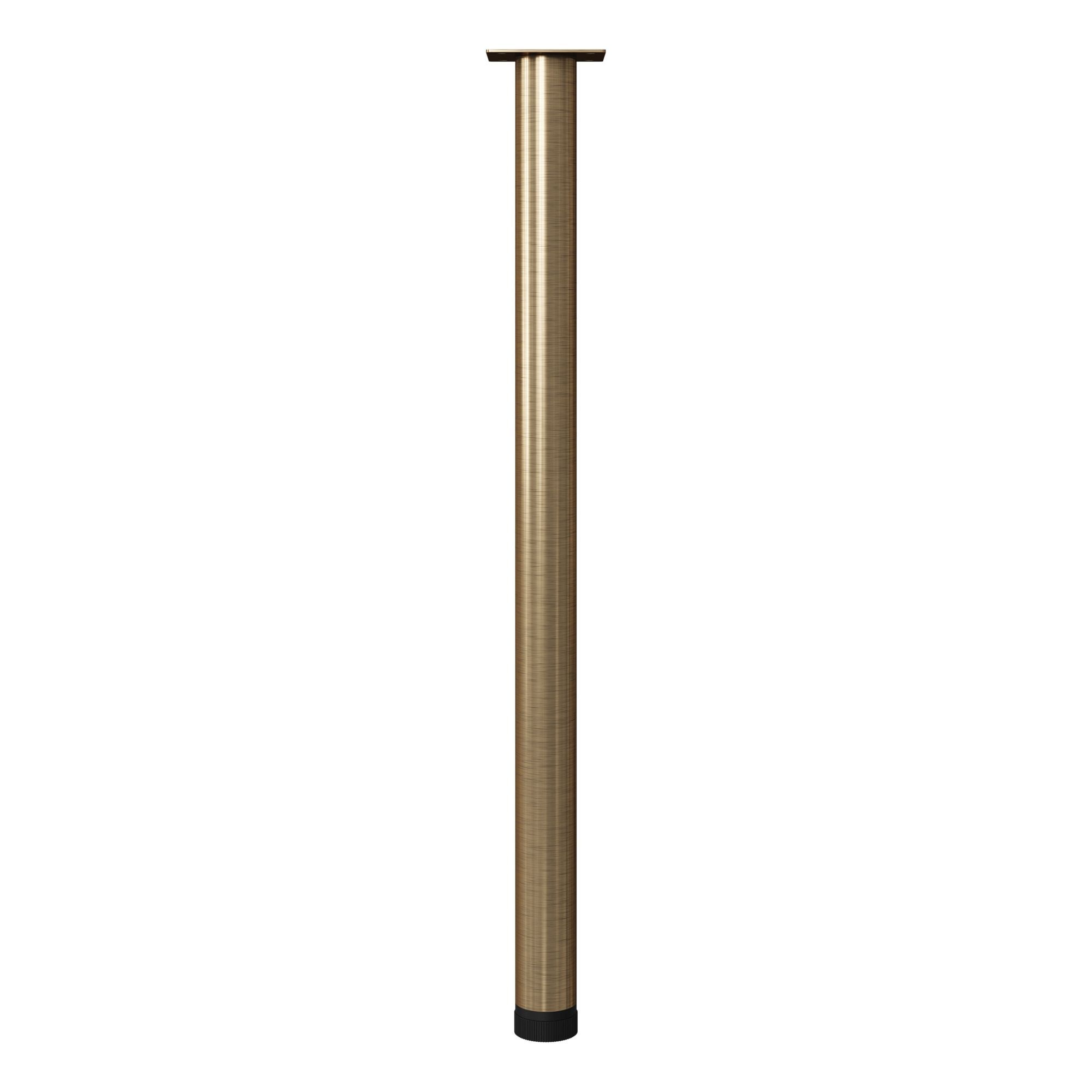 Rothley Antique brass effect Straight Furniture leg (H)806mm