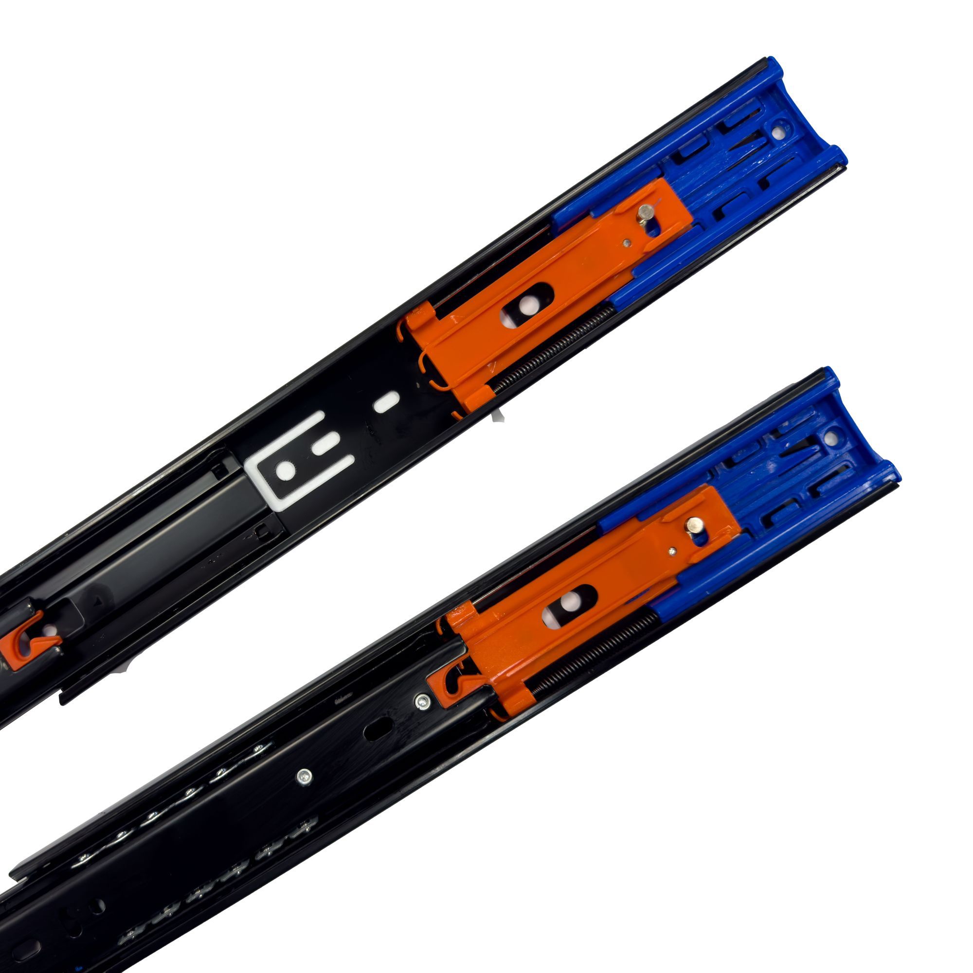 Rothley Black Soft close ball bearing Side-fixed Drawer runner (L)255mm, Pair
