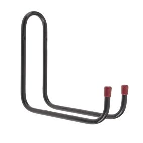 Rothley Black Steel Wall-mounted Double Storage hook (D)220mm