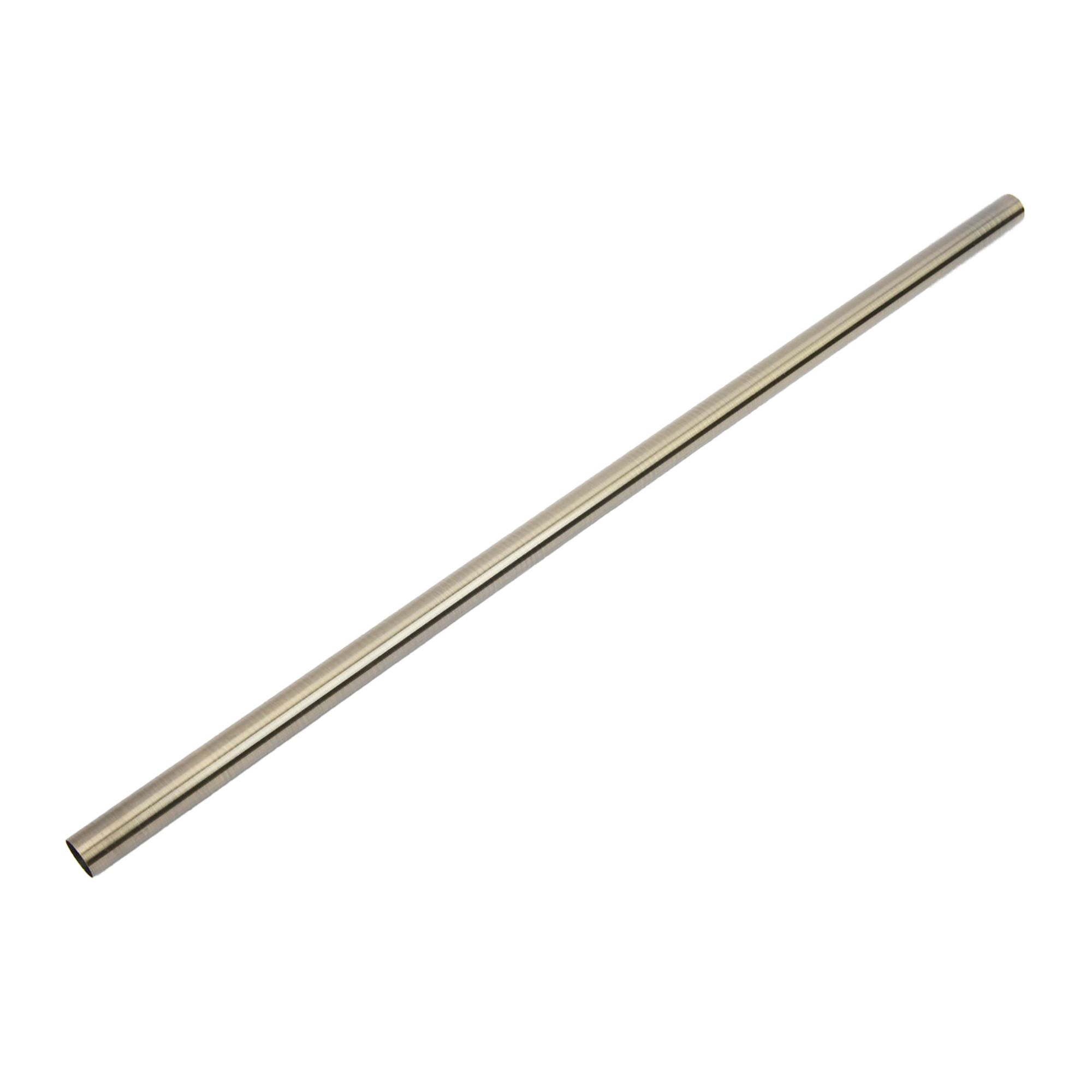 Rothley Brushed Antique brass effect Steel Round Tube, (L)1.22m (Dia)25mm (T)0.5mm
