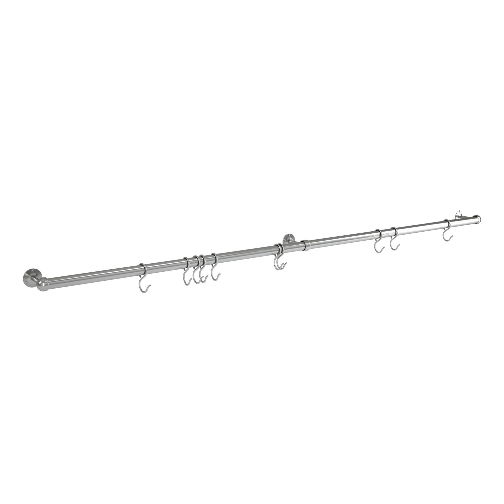 Rothley Brushed Satin Stainless steel Kitchen accessory rail (H)66.5mm ...