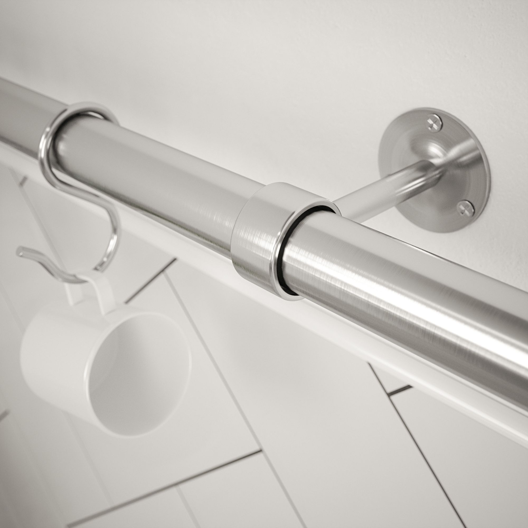 Rothley Brushed Satin Stainless steel Kitchen accessory rail (H)66.5mm ...