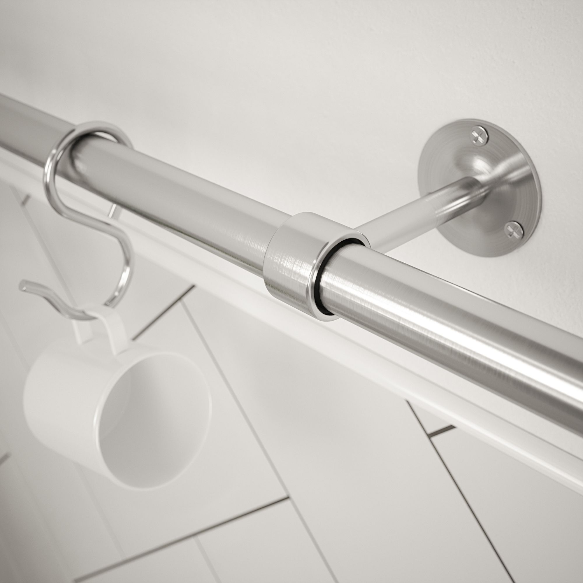 Rothley Brushed Satin Stainless steel Kitchen accessory rail (H)66.5mm ...