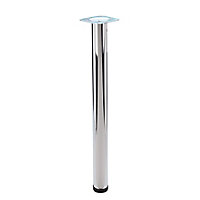 Rothley Chrome effect Table leg (H)710mm (Dia)60mm