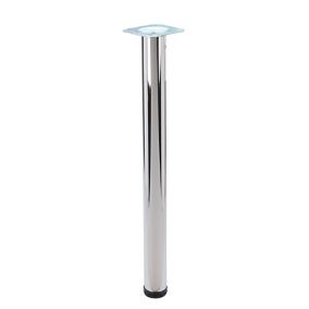 Rothley Chrome effect Table leg (H)710mm (Dia)60mm