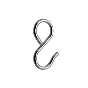 Rothley Colorail Chrome-plated Steel Sliding s-hook (Dia)25mm, Pack of 4