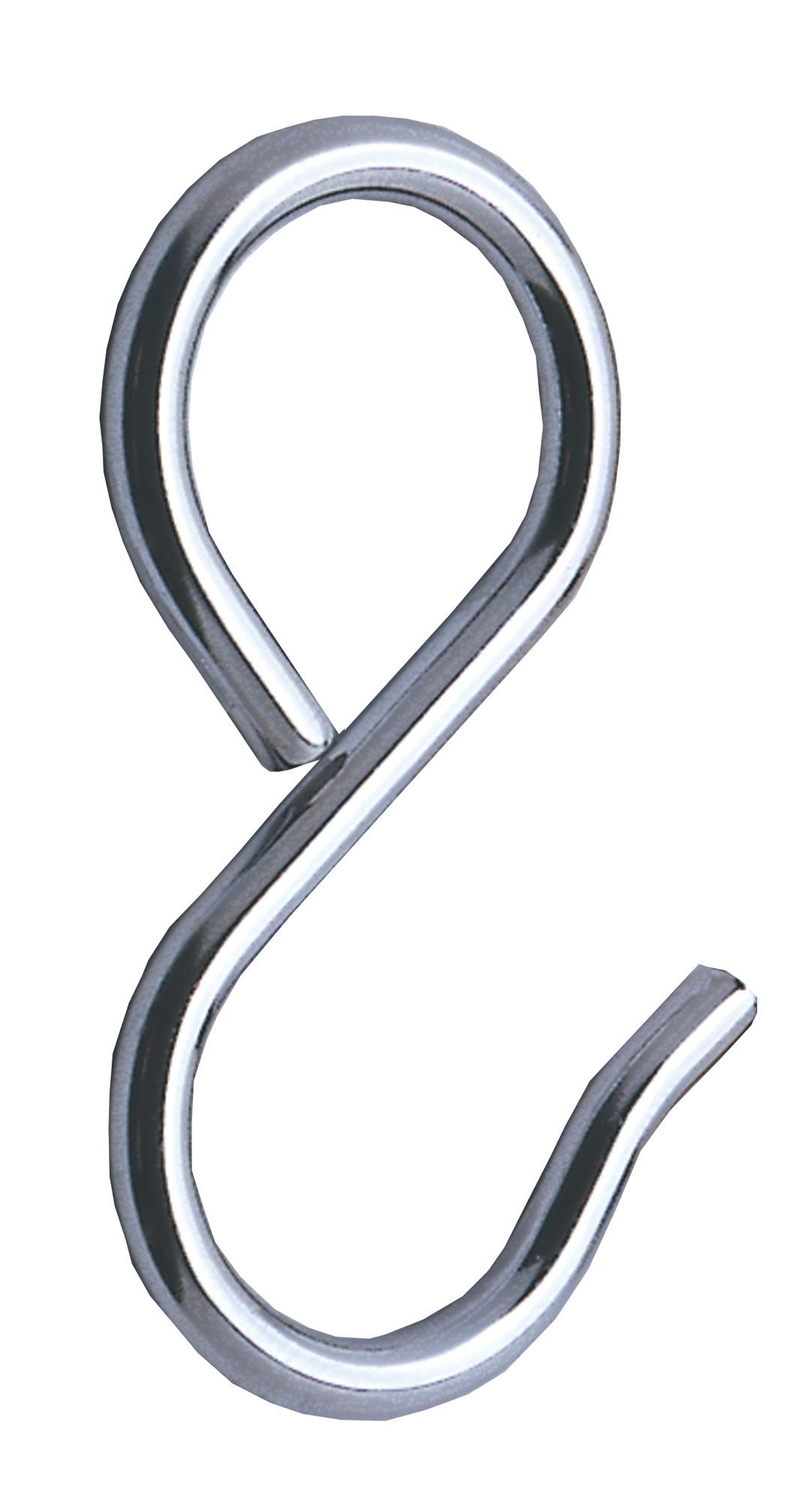 Rothley Colorail Chrome-plated Steel Sliding s-hook (H)60mm (Dia)19mm, Pack of 4
