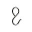 Rothley Colorail Chrome-plated Steel Sliding s-hook, Pack of 4