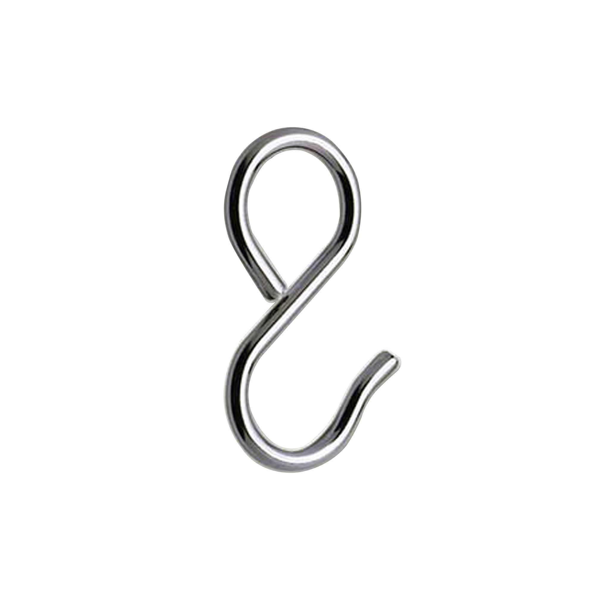 Rothley Colorail Chrome-Plated Steel Sliding S-Hook Pack of 4