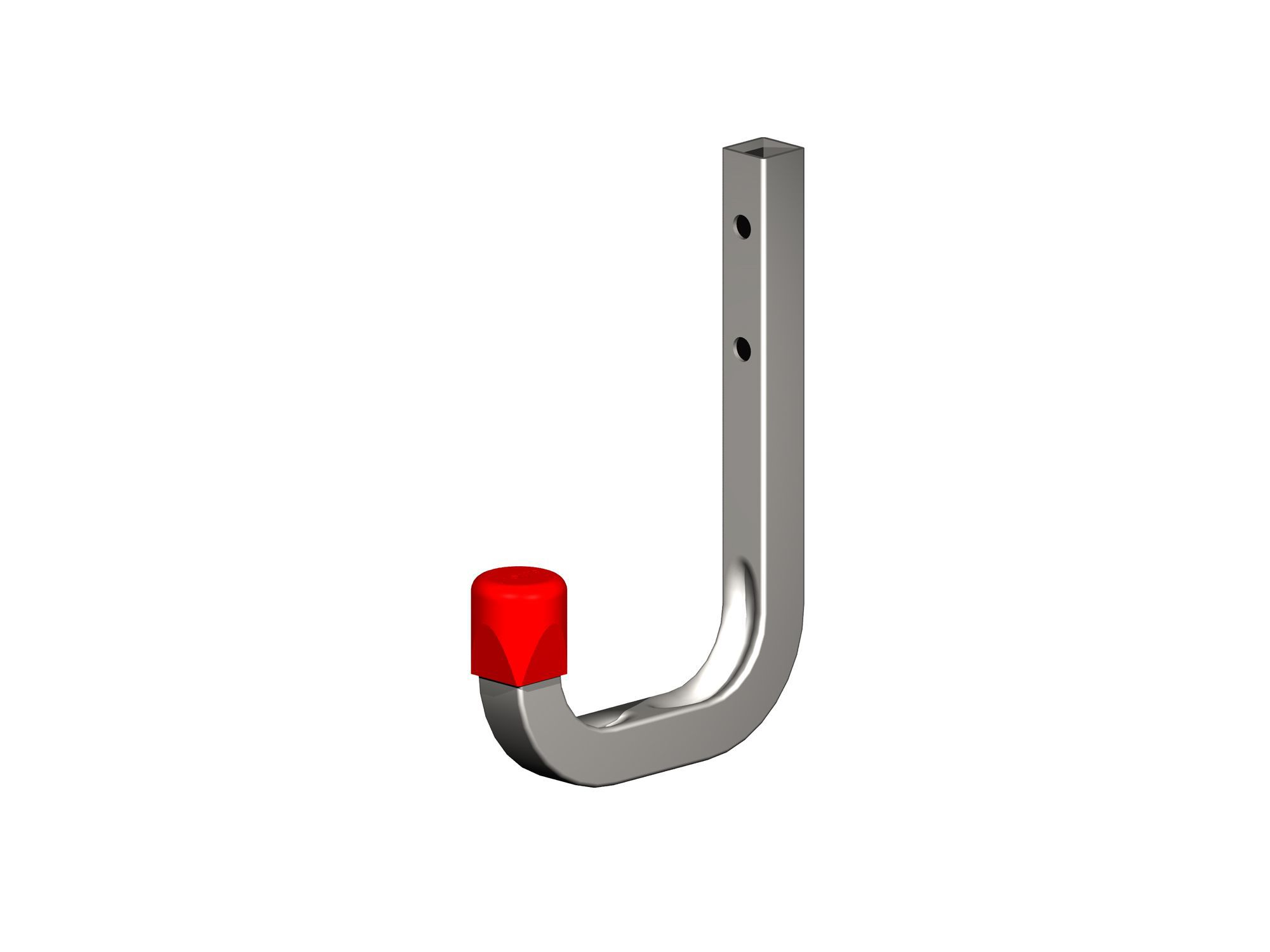 Rothley Galvanised Steel Wall-mounted J-shaped Storage hook (D)80mm
