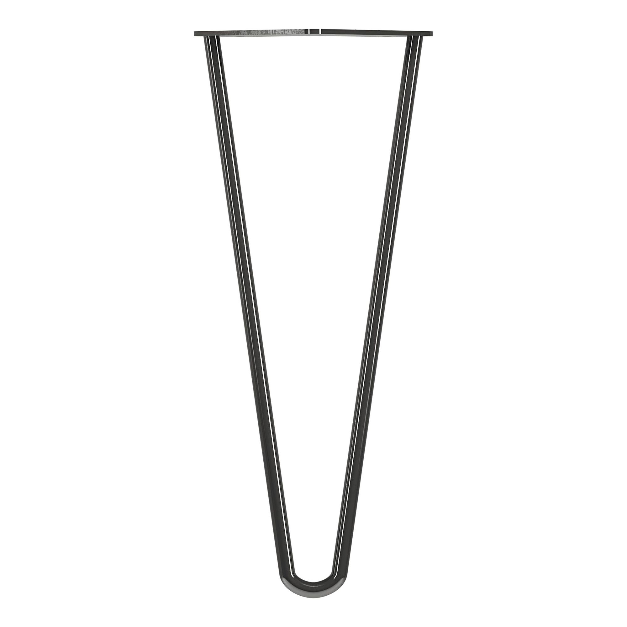 Rothley Gunmetal grey Hairpin Furniture leg (H)350mm