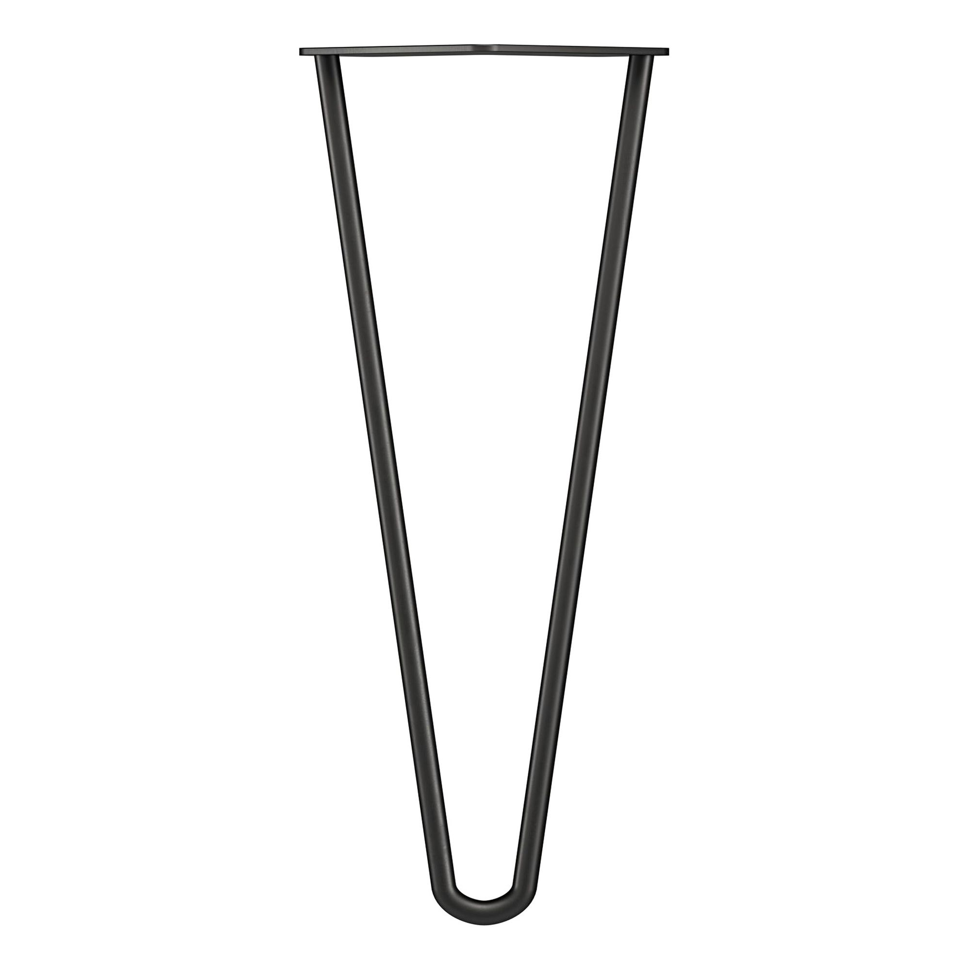Rothley Matt Black Hairpin Furniture leg (H)350mm