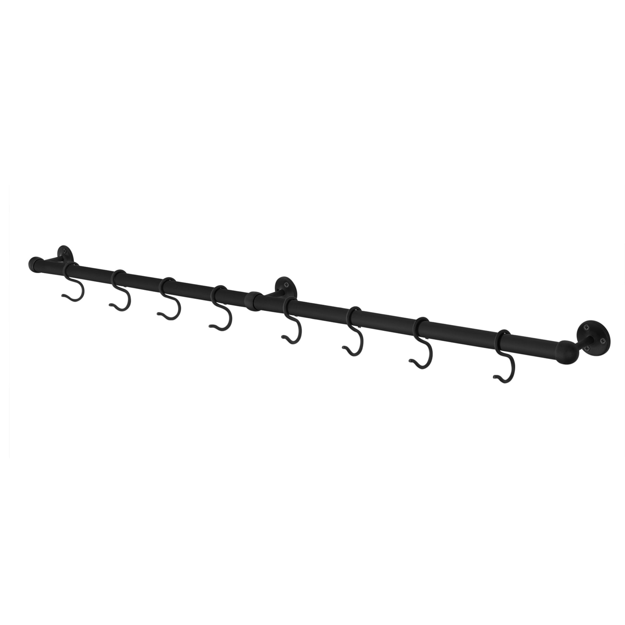 Rothley Matt Black Stainless steel Kitchen accessory rail (H)66.5mm (L ...